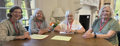 Committee members Gwyn Dukes, Ann Fathman, Dolly Verplank (Chairwoman), and Ann Brady